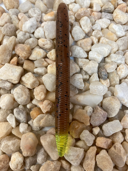 4" Sticks Pumpkin Seed / Chartreuse Tail