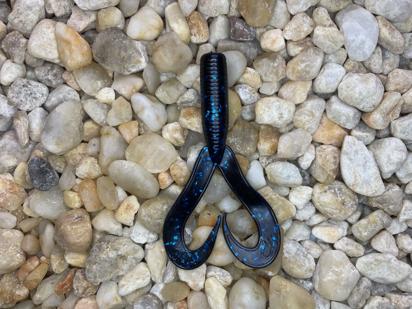 Replace-A-Jig Grubs   Black with Blue Flake